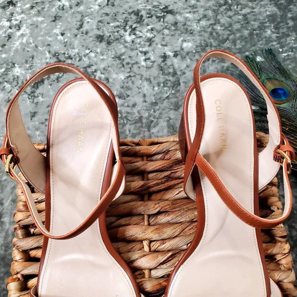 Cole Haan Josie Brown Black Heel Sandal - Picture 2 of 8